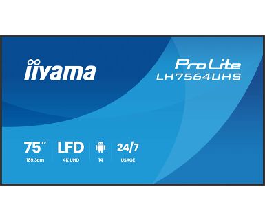 MONITOR IIYAMA 75" lcd uhd 4k android 14 os wifi 24/7